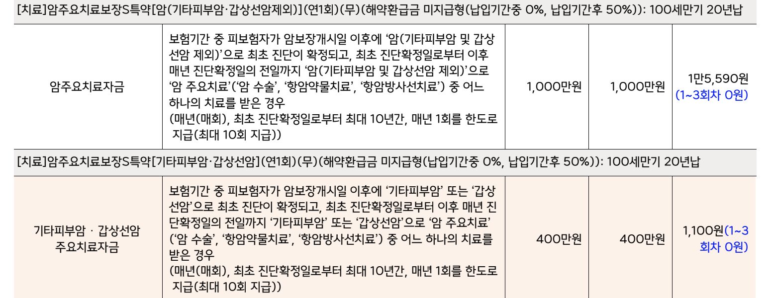 암주요치료비 특약